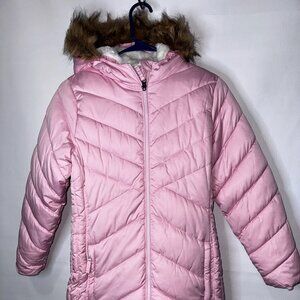 Lands End Youth Parka/Pink/Size M 10/12